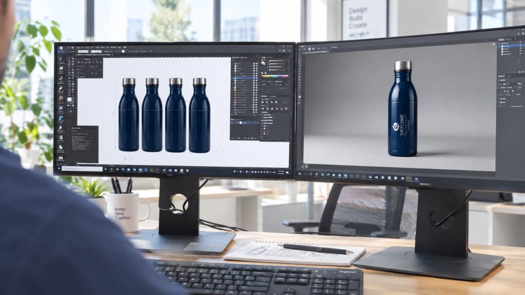 Rénders 3D y simulación digital avanzada de logotipos - ABP Arte Publicitario