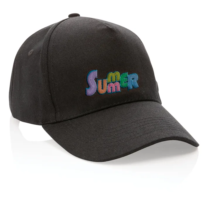 Gorra de algodón reciclado Impact 280gr con trazador AWARE™ personalizado con logo