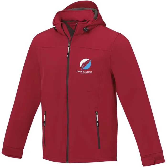 Chaqueta softshell reciclada GRS para hombre de Langley personalizado con logo