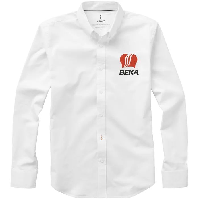Camisa tipo Oxford de manga larga para hombre de 142 g/m² Vaillant personalizado con logo