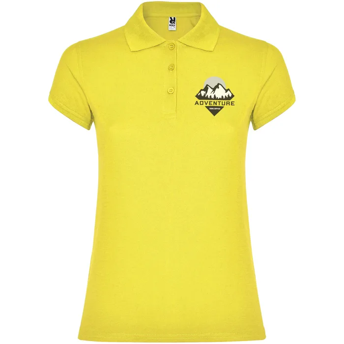 Polo de manga corta para mujer de 200 g/m² Star personalizado con logo