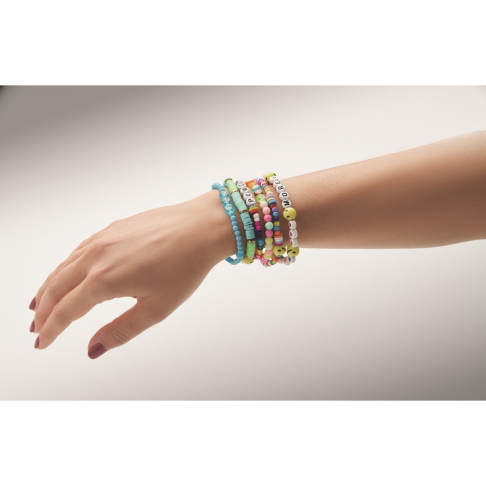Pulsera de abalorios en su diseño con opciones de abalorios estándar personalizado con logo