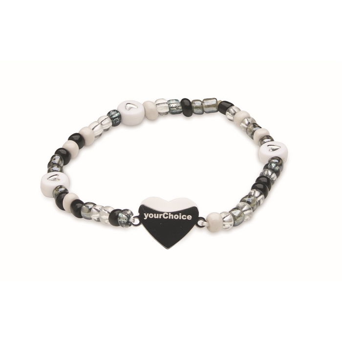 Pulsera de dijes con opciones de conectores con logotipo a elegir personalizado con logo