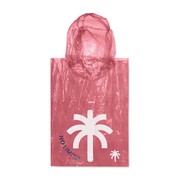 Poncho reutilizable apto para impresión (0,025mm) personalizado con logo