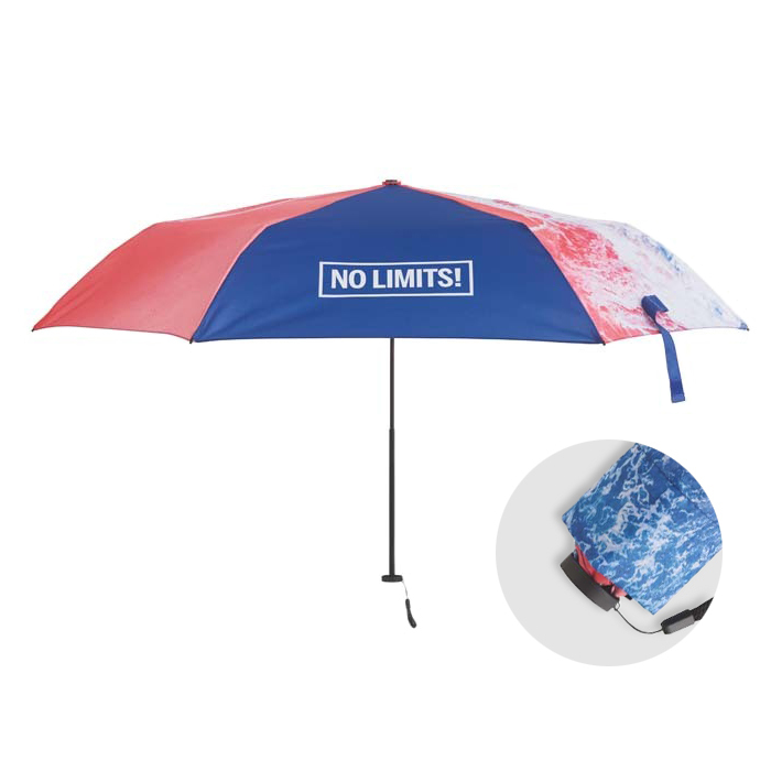 ⌀90cm/19″ Paraguas de bolsillo plegable y ligero (100 gr). personalizado con logo