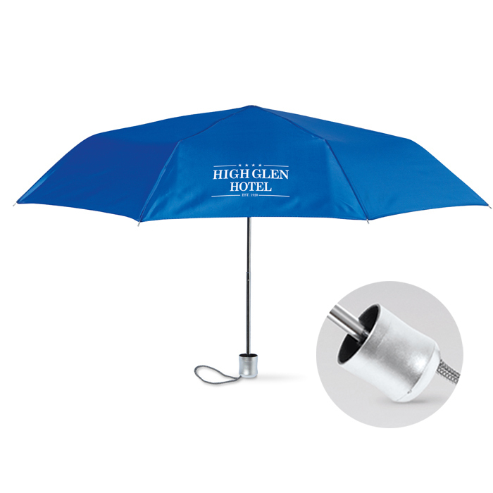 Paraguas plegable de diámetro 93cm/21″ con mango de plástico. personalizado con logo