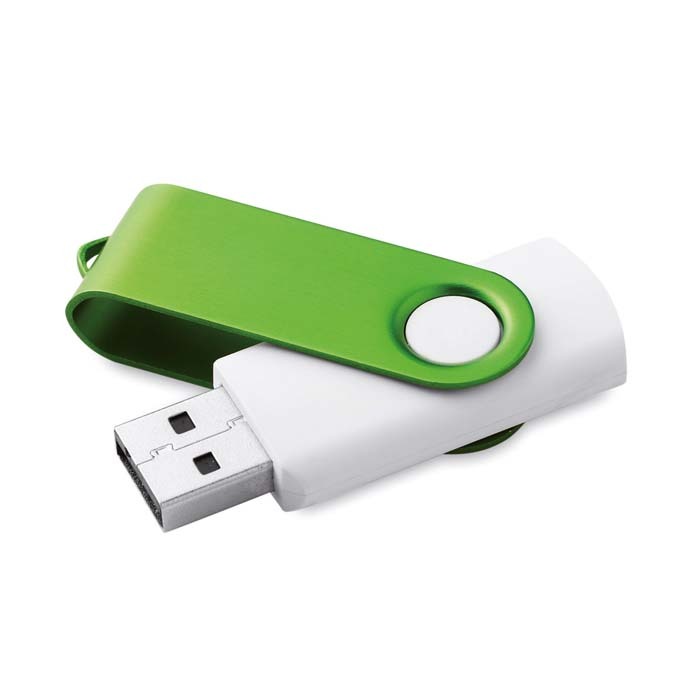 Unidad flash USB techmate blanca 1-64GB. personalizado con logo