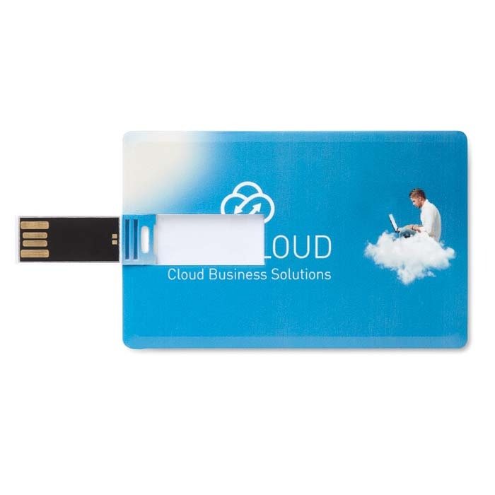 Unidad flash USB del tamaño de una tarjeta de crédito 1-64GB. personalizado con logo