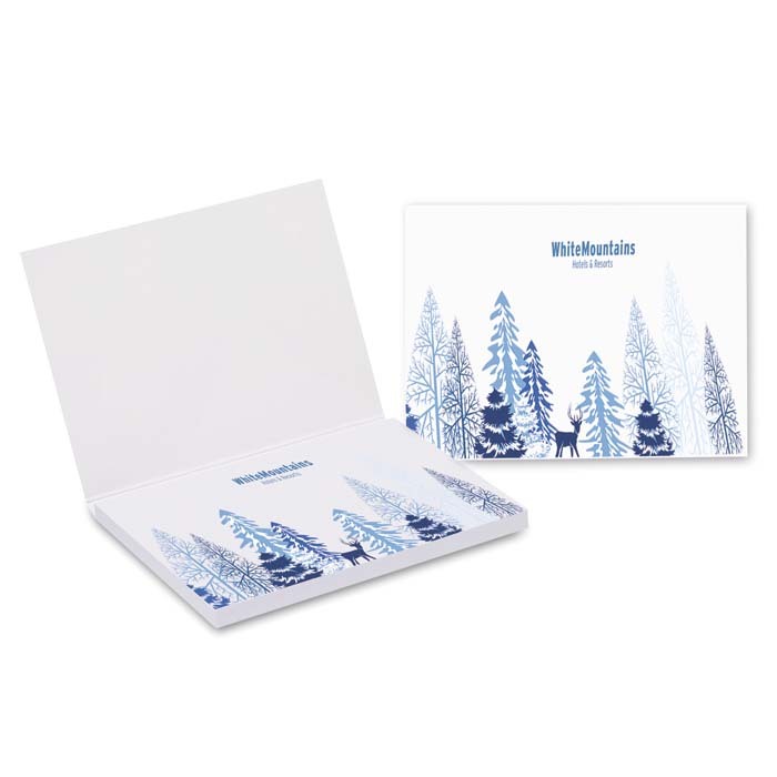 Tapa blanda de papel con 100 notas adhesivas (UE) personalizado con logo