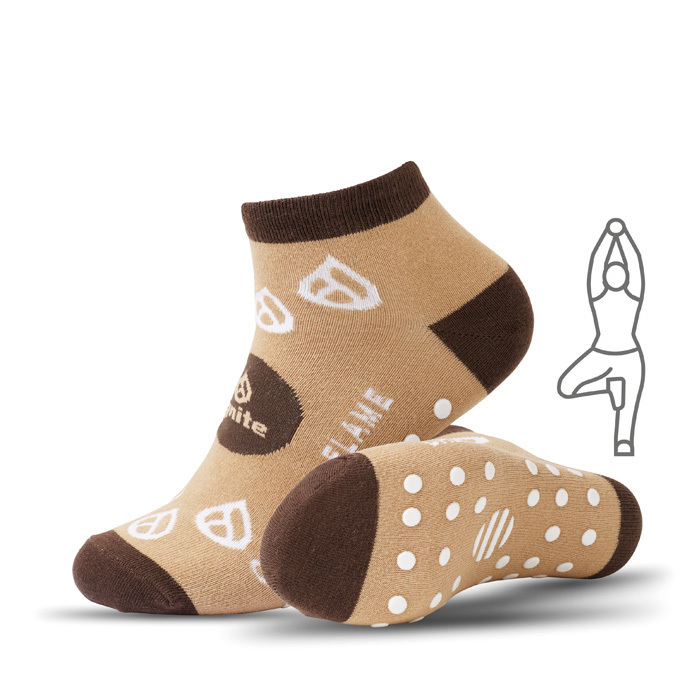 Calcetines tobilleros Jacquard de algodón, antideslizante y con tu diseño personalizado con logo