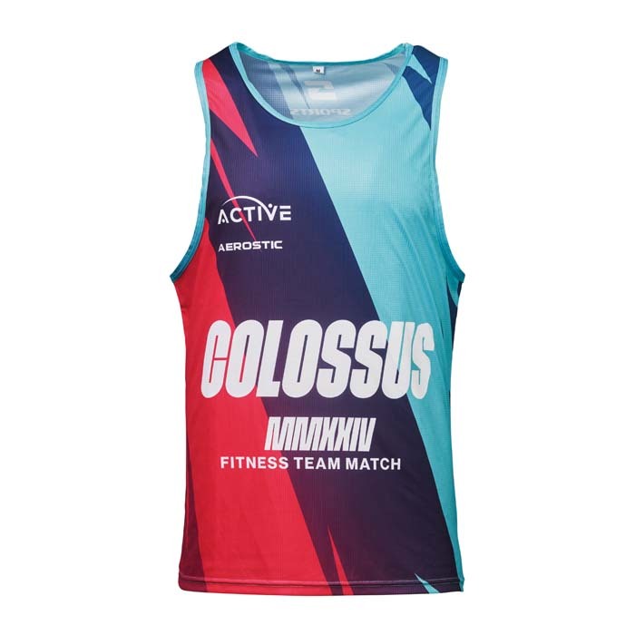 Camiseta de tirantes ultraligera a cuadros 100g personalizado con logo