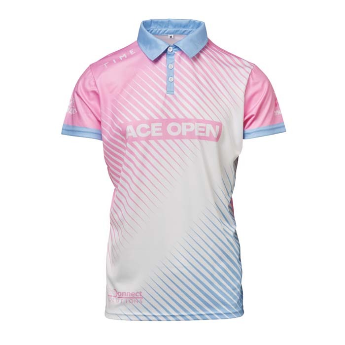 Polo ajustado sublimado de malla de 145 g personalizado con logo