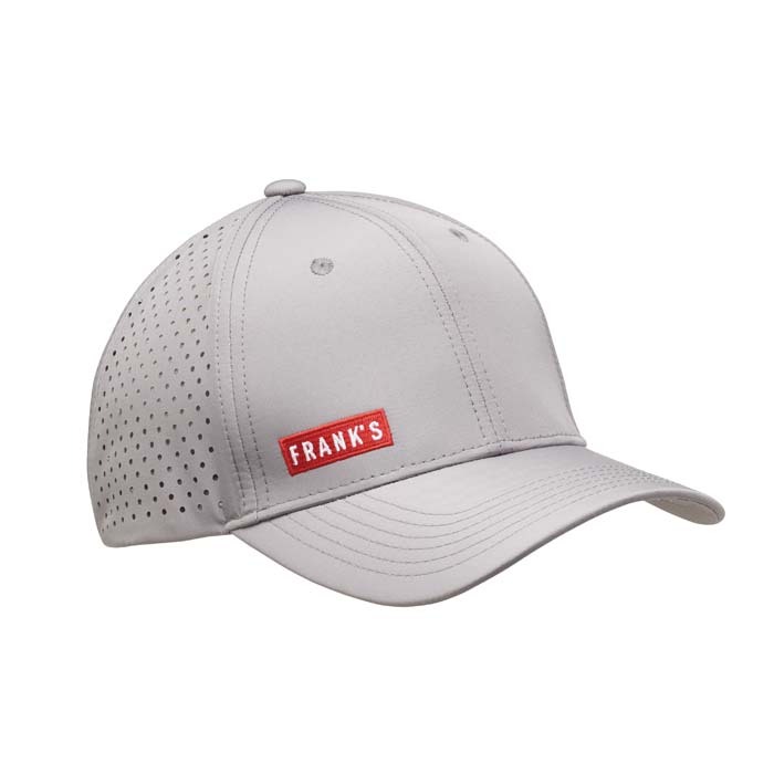 Gorra de béisbol de pongee con parte posterior de malla perforada. personalizado con logo