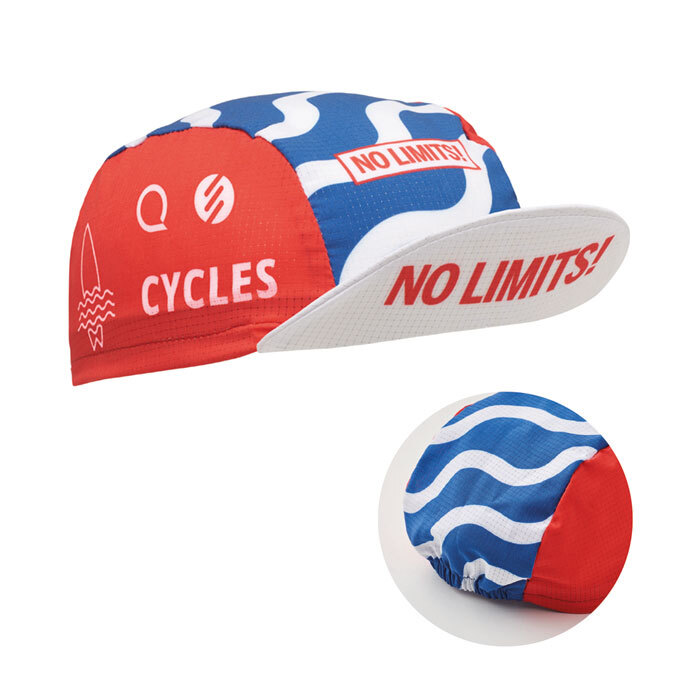 Gorra de ciclista para adultos, a todo color y con banda elástica. personalizado con logo