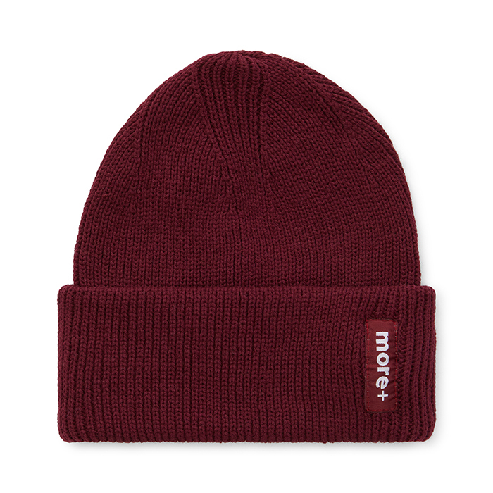 Gorro de puño alto acanalado en acrílico de una sola capa. personalizado con logo