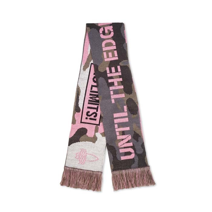Bufanda jacquard de rPET de doble capa con diseño multicolor. personalizado con logo
