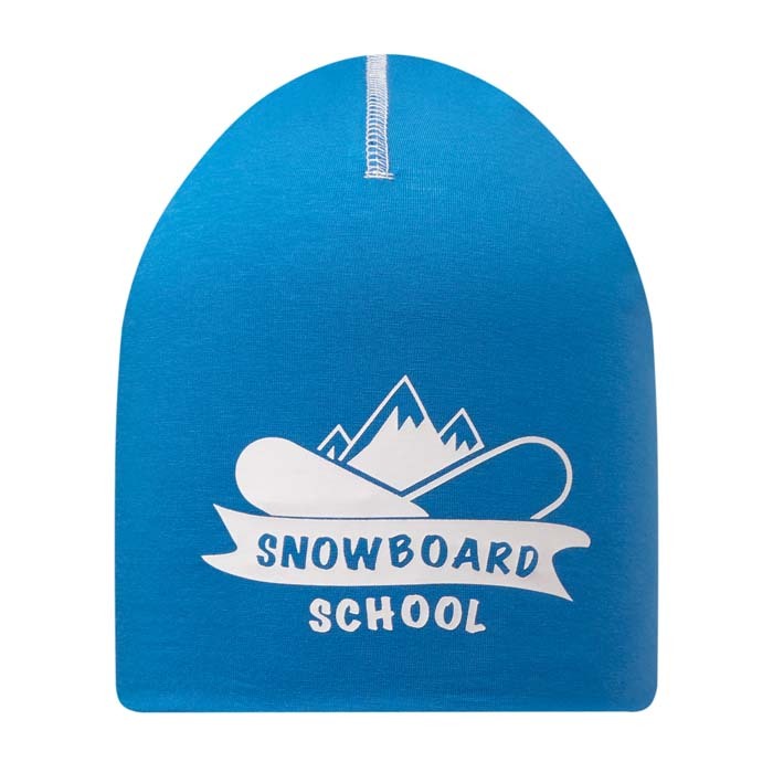 Gorro de algodón con costura en color de contraste. personalizado con logo