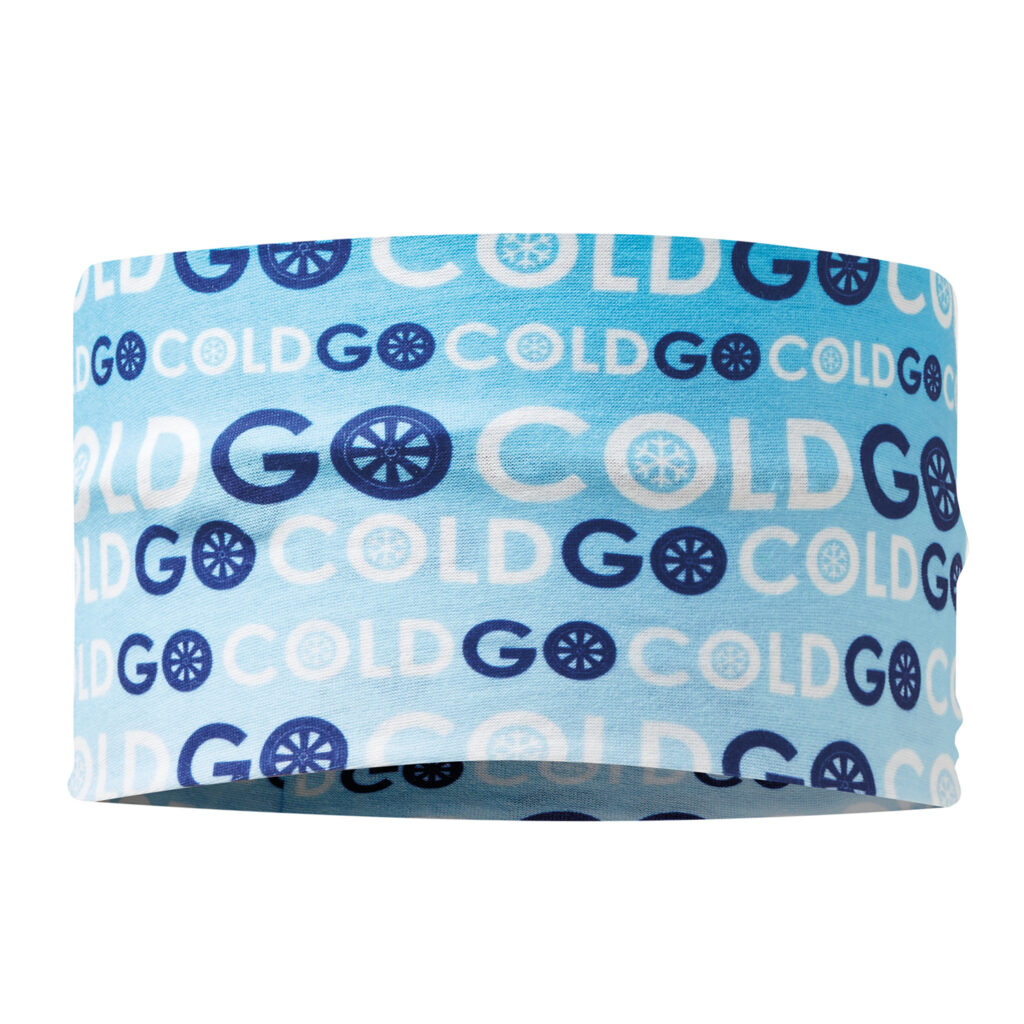 Cinta para la cabeza COOLMAX® con impresión a todo color. personalizado con logo