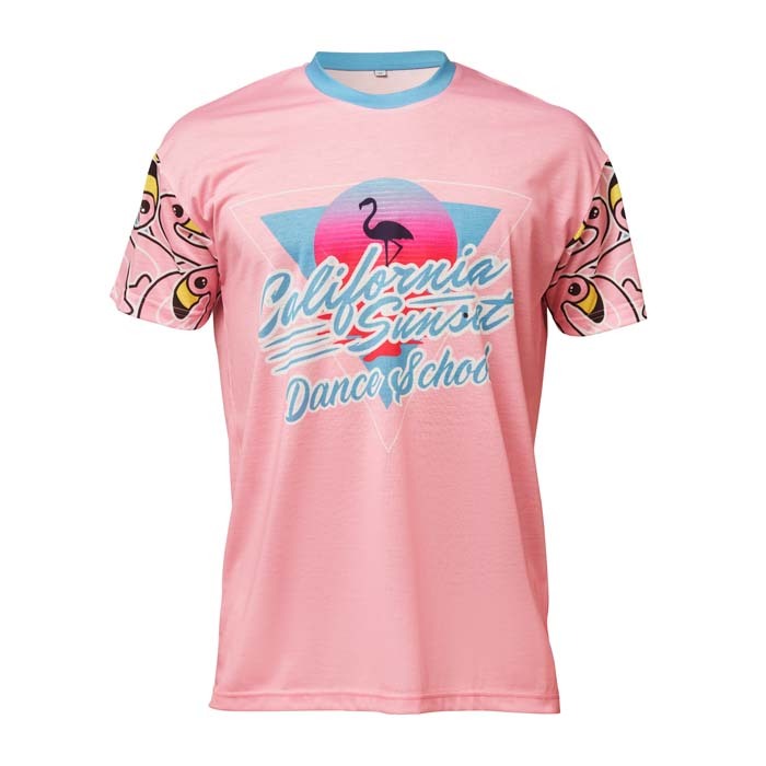 Camiseta sublimada de poliéster con tacto de algodón 145g personalizado con logo