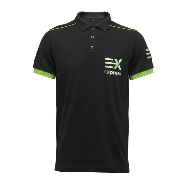 Polo de algodón con ribete en contraste 190 g personalizado con logo