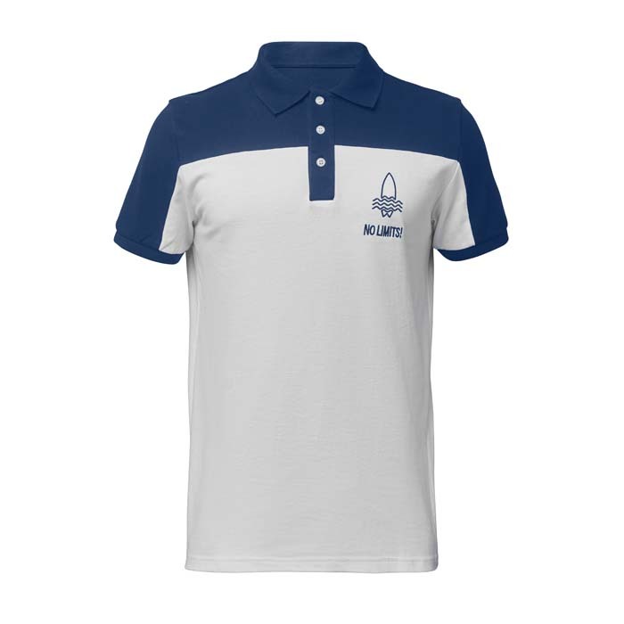 Polo de algodón bicolor 190 g personalizado con logo