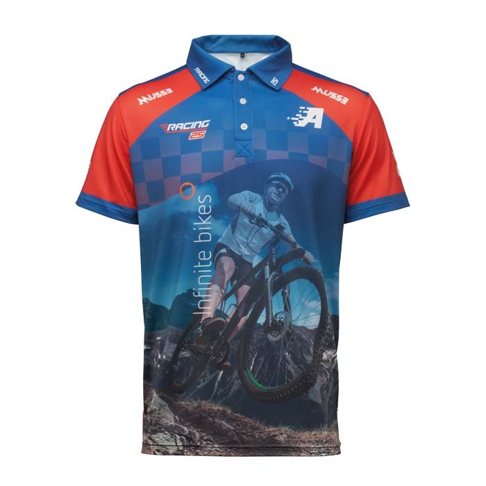 Polo de poliéster sublimado 180 g personalizado con logo