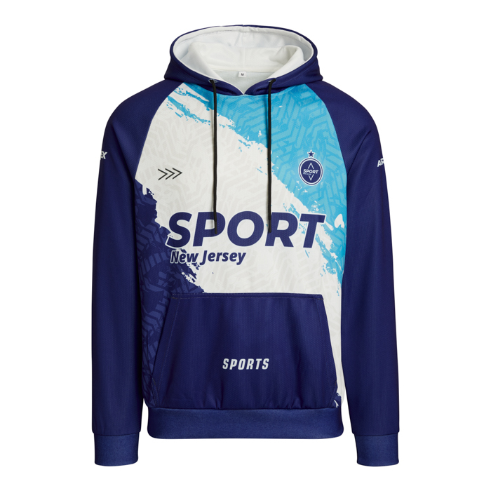 Sudadera con capucha raglán y bolsillos sublimados 280 g personalizado con logo