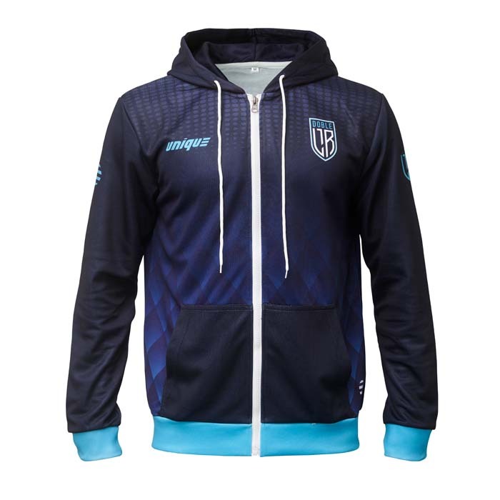 Sudadera con capucha y cremallera sublimada 280 g personalizado con logo