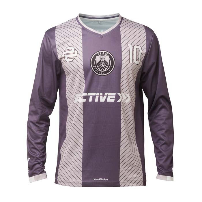 Camiseta de cuello en V y manga larga personalizado con logo