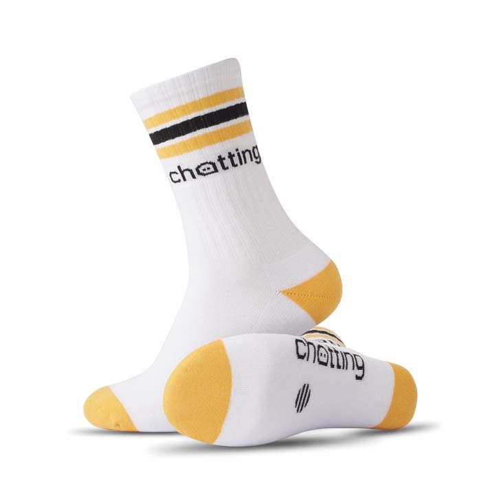 Fabricados en la UE – tus calcetines de tenis de algodón con tu diseño. personalizado con logo