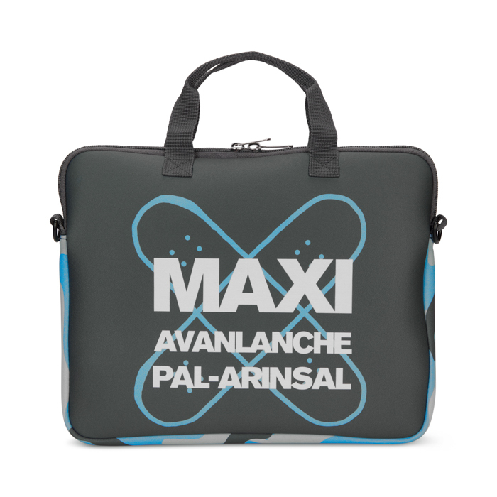 Funda de neopreno sublimado para portátil con cremallera y asa. personalizado con logo