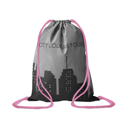 Bolsa reflectante con cuerdas personalizado con logo