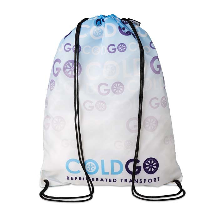 Mochila de cuerdas de RPET tamaño grande personalizado con logo