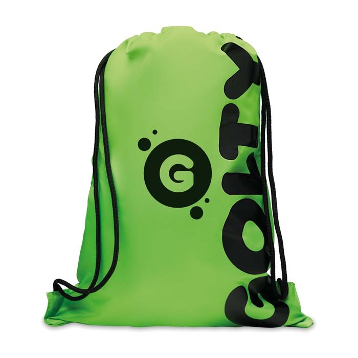 Mochila de cuerdas de poliéster de sarga 230D para deporte personalizado con logo