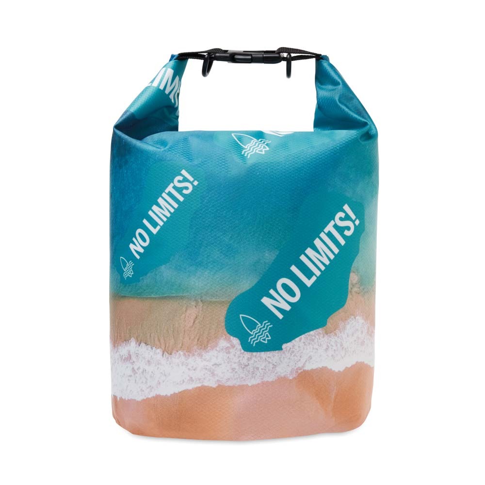 Bolsa impermeable de 5L en RPET ripstop, diseño 360° personalizado con logo