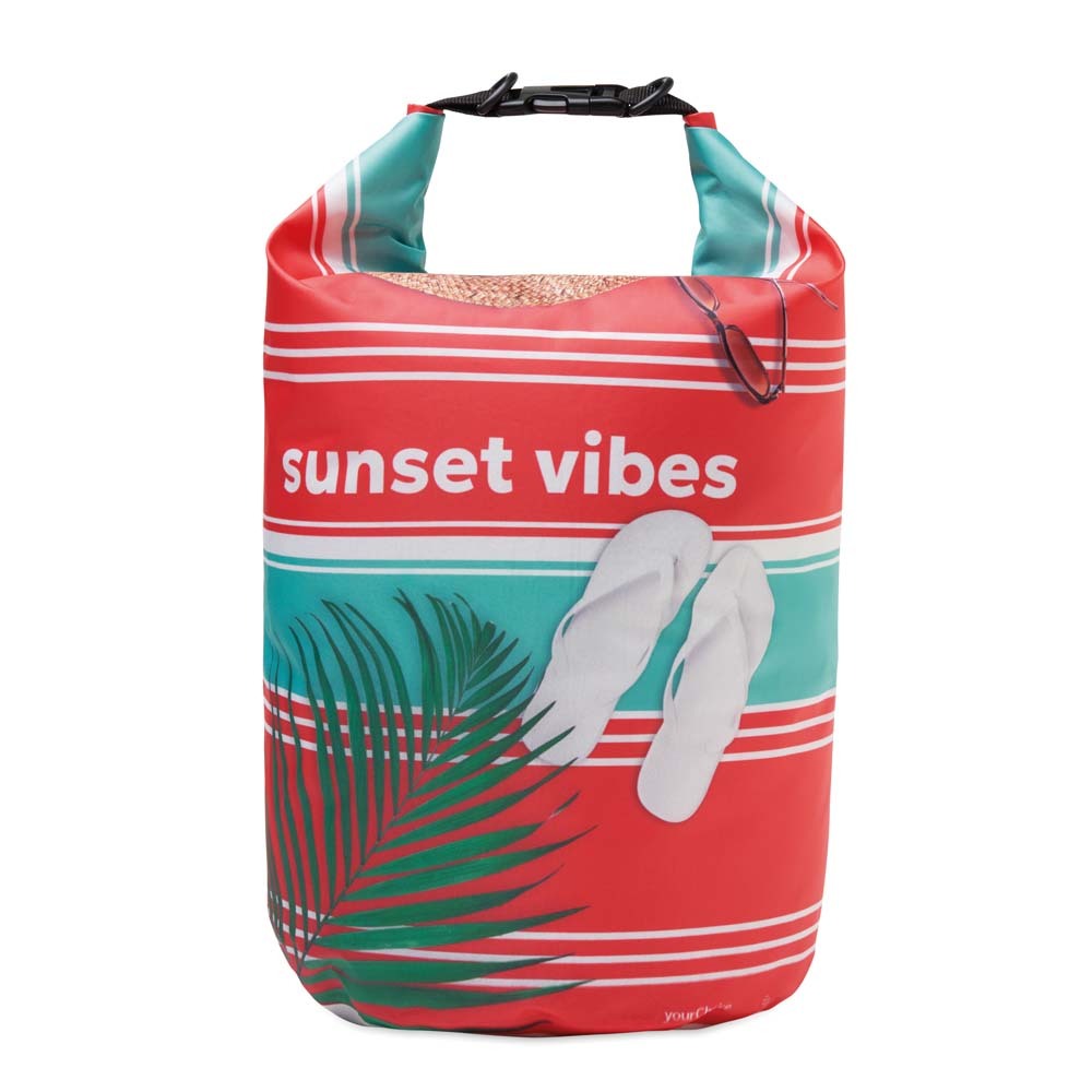 Bolsa impermeable de RPET de 10L con diseño de 360° personalizado con logo