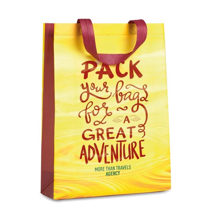 Bolsa de la compra vertical (termo sellada): 30x38x10cm. personalizado con logo