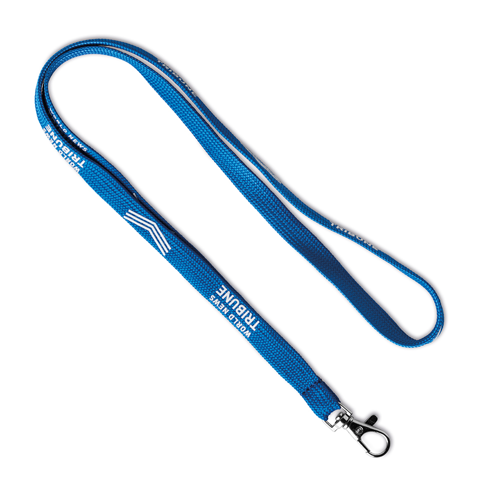 Lanyard tubular de poliéster. personalizado con logo
