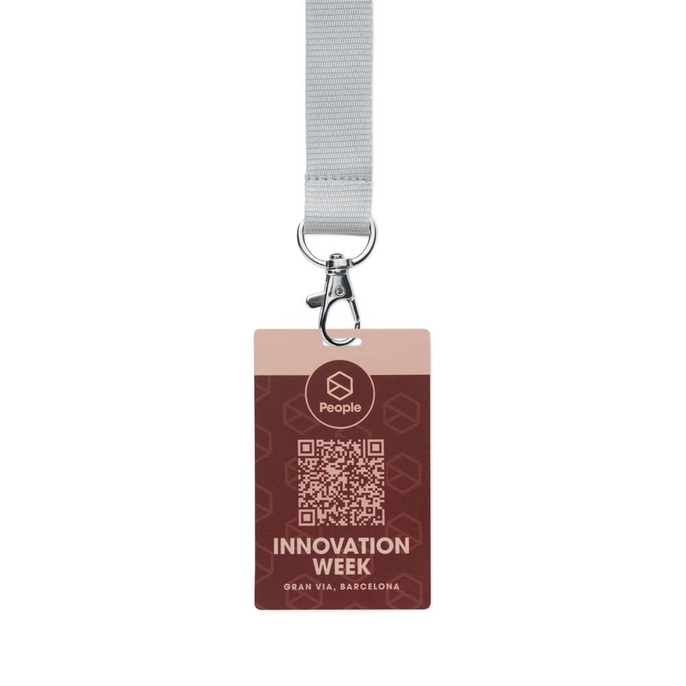 Identificadores duraderos de papel laminado con impresión (86×54 mm) personalizado con logo