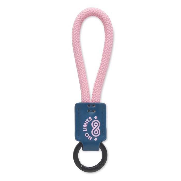 Llavero de cordón corto con parche de PU con logotipo. personalizado con logo