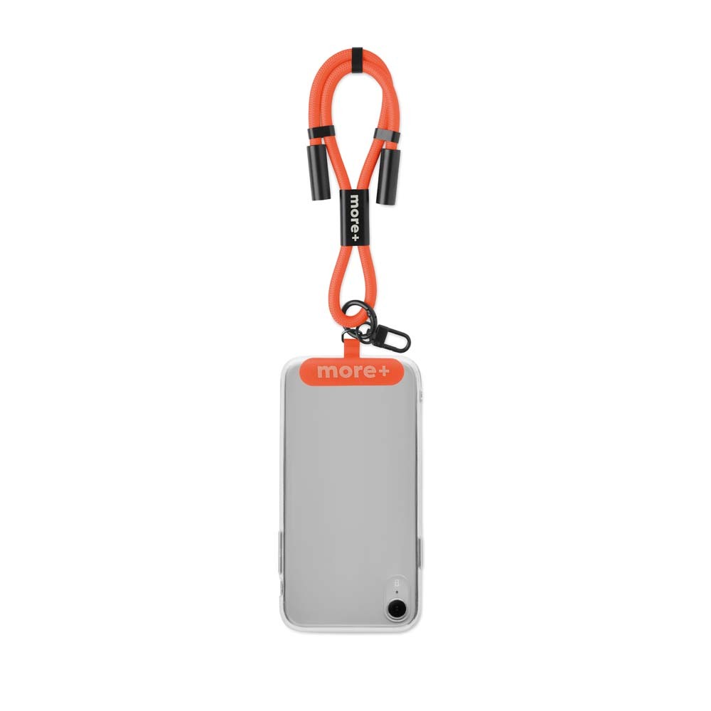 Cuelga móvil ajustable con correa corta y cable de carga tipo C a C, 60 W. personalizado con logo