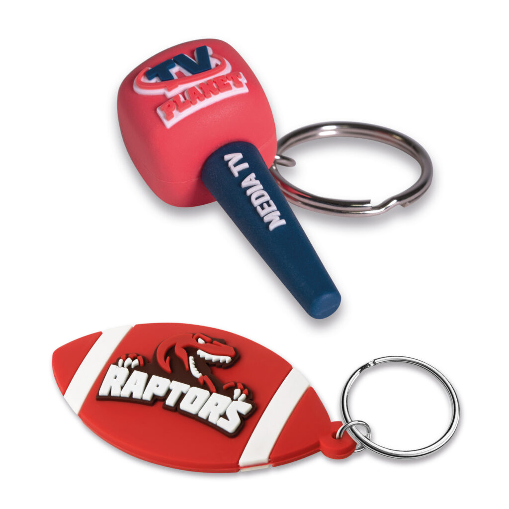 Llavero de PVC en forma personalizada con tu logotipo a 1 lado. personalizado con logo