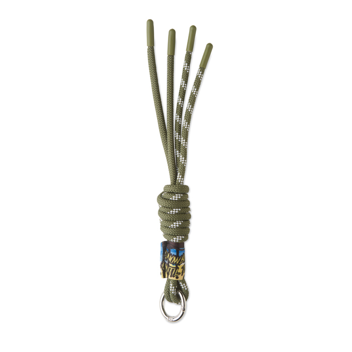 Llavero con cordón y etiqueta personalizado con logo