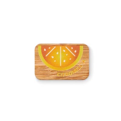Pin de bambú en forma de rectángulo personalizado con logo