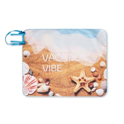 Manta de picnic acolchada a todo color con asa. personalizado con logo