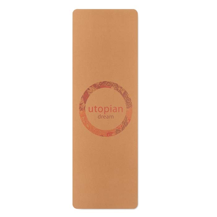 Esterilla de yoga 100% corcho y caucho personalizado con logo