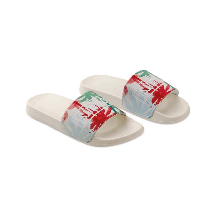 Chanclas unisex antideslizantes con tu diseño en la tira. personalizado con logo