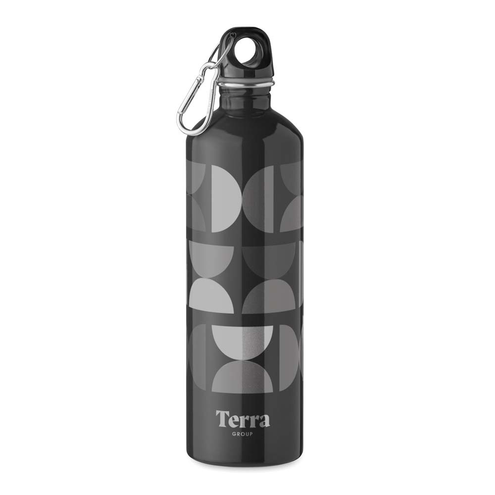 Botella de acero inoxidable reciclado de pared simple de 750 ml personalizado con logo