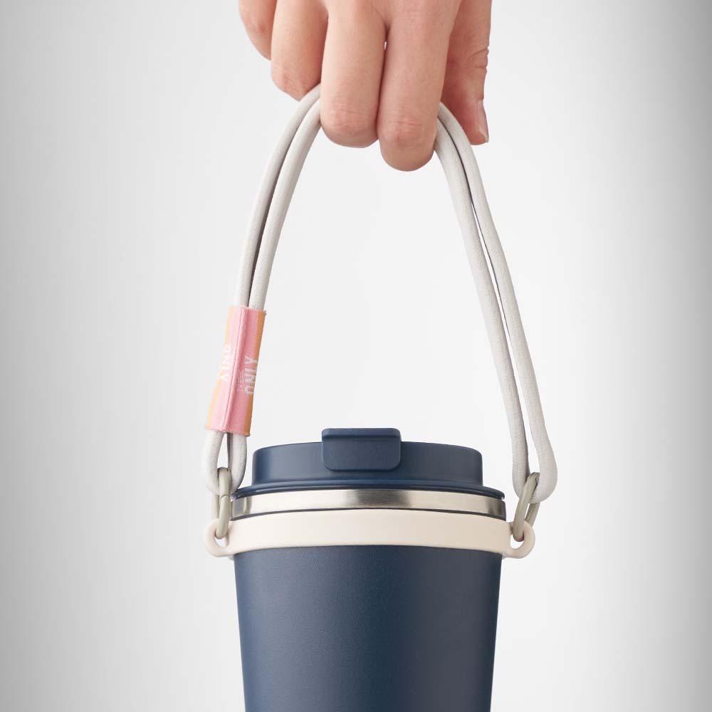 Porta botellas con triple cordón y etiqueta con logotipo personalizado con logo