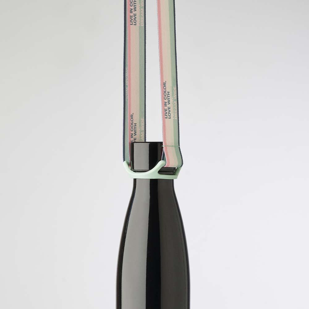 Correa sublimada con soporte para botella de agua mineral personalizado con logo